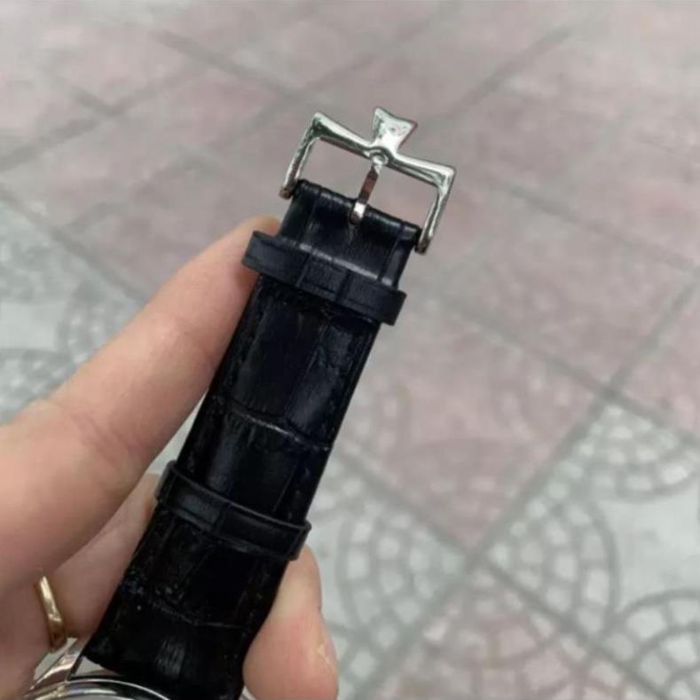 Đồng hồ Nam máy nhật, mẫu 5kim lộ cơ cánh khế, mặt đen viền vàng , dòng cơ Automatic size 40mm , Đồng hồ thật giá trị th