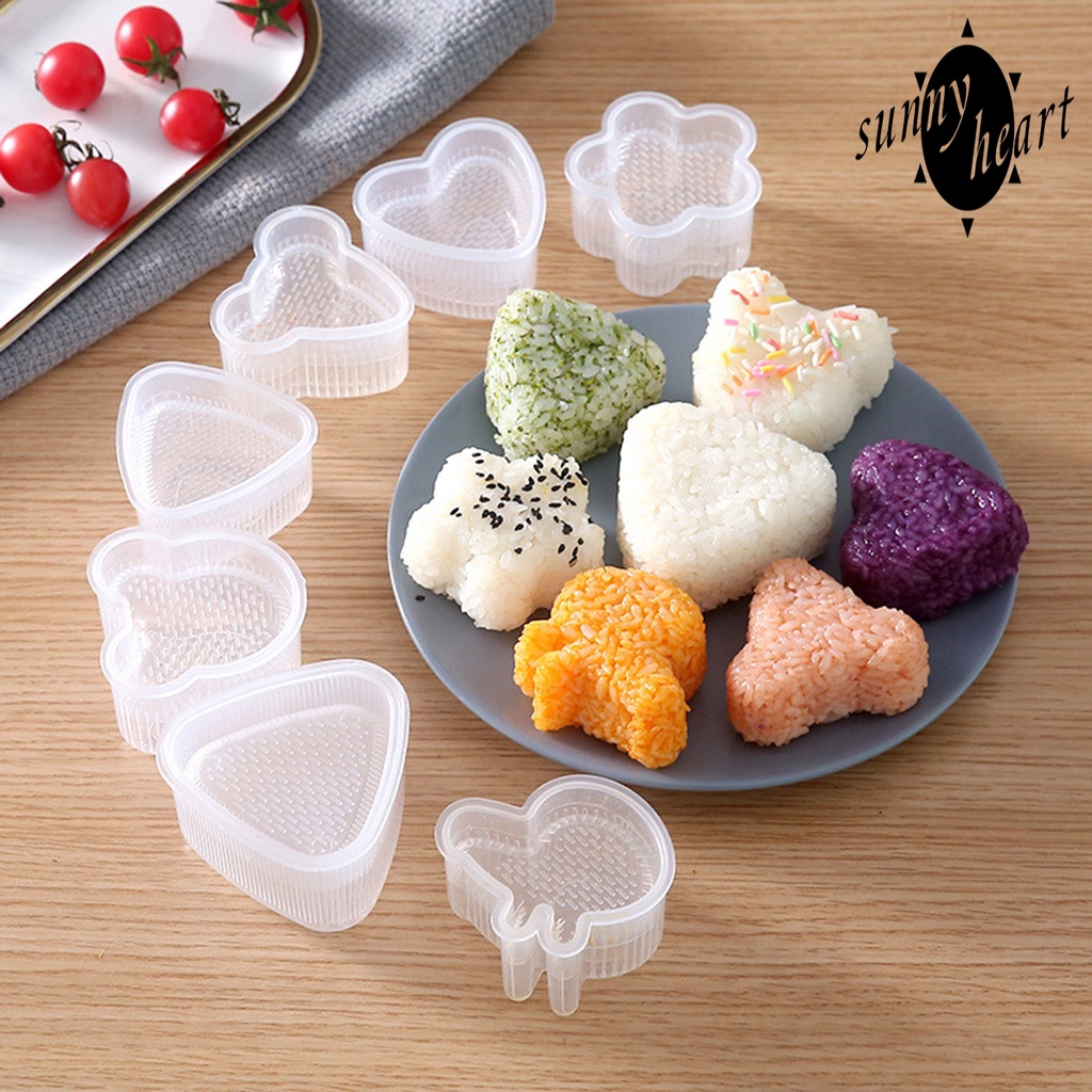 Set 7 / 8 Khuôn Làm Cơm Nắm Hình Tam Giác Hình Gấu Dễ Thương DIY