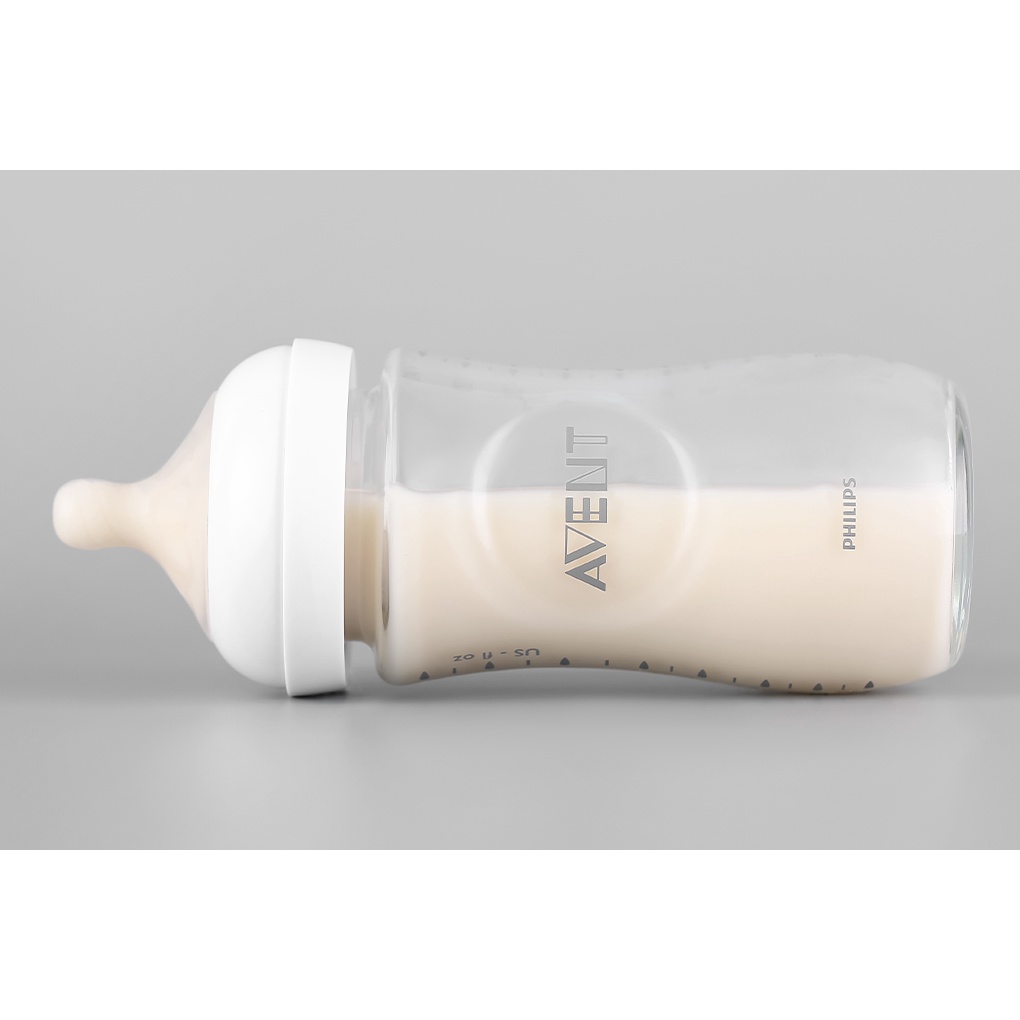 Bình sữa thủy tinh Philips Avent Natural 240ml mô phỏng tự nhiên