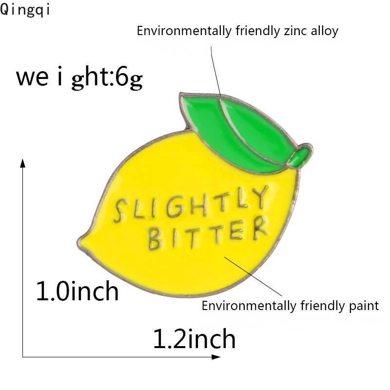 Huy hiệu cài áo MISS ZOE thiết kế hình quả chanh vàng hoạt hình sáng tạo đáng yêu