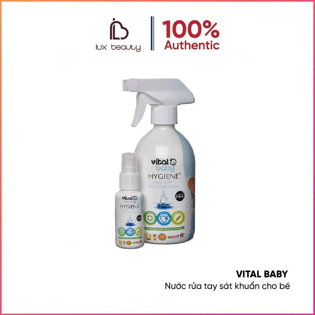 (Hàng UK, có bill ) Nước rửa tay tiệt trùng, sát khuẩn cho bé Vital Baby 50ml/500ml - Londonstore.vn