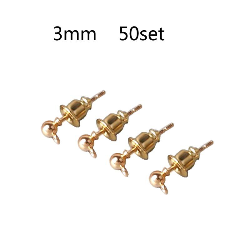 Set 50 Phụ Kiện Làm Khuyên Tai Diy Tiện Dụng