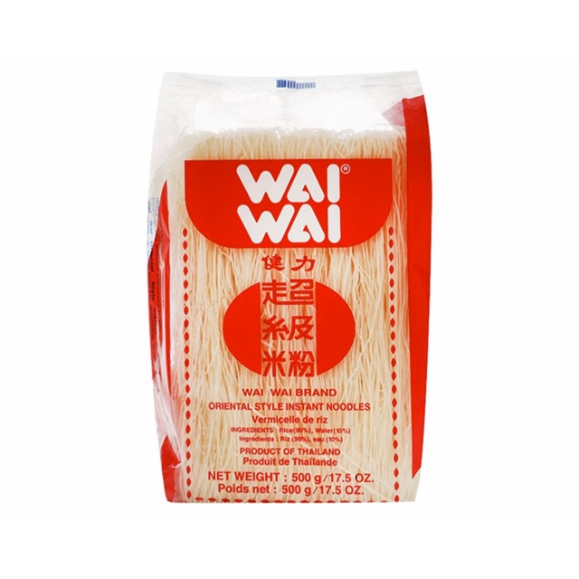 WAI WAI Bún Gạo Khô 500g - Bún Gạo Thái waiwai