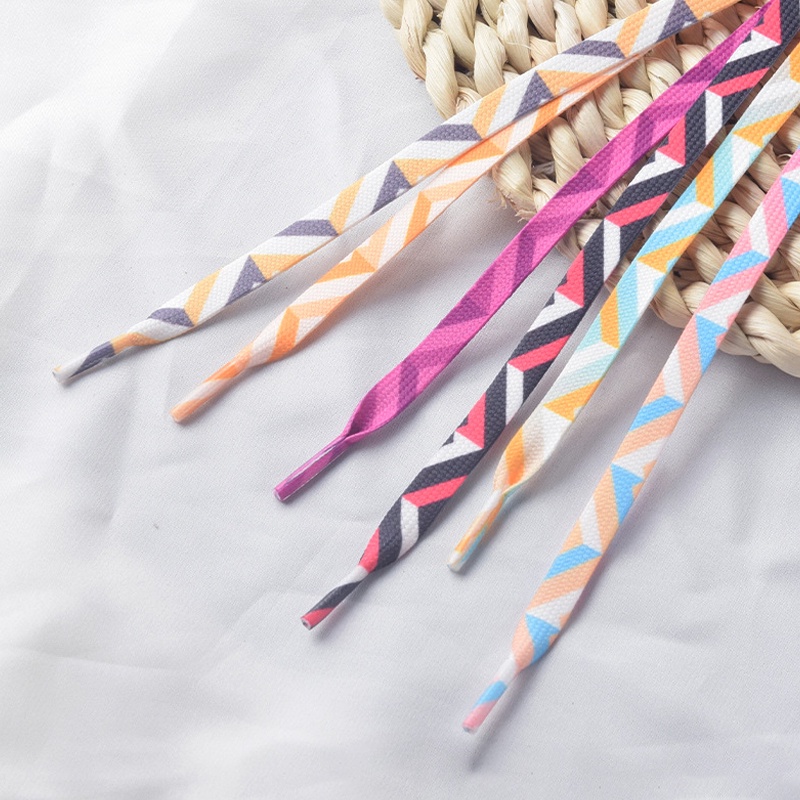 Dây Giày Thể Thao Không Cần Buộc Co Giãn Họa Tiết Hình Học