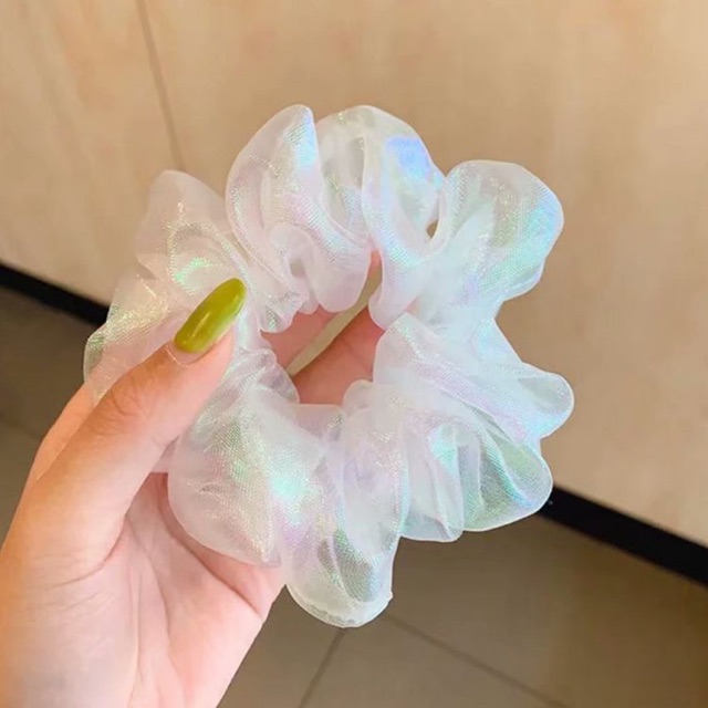 Dây buộc tóc, cột tóc scrunchies hologram