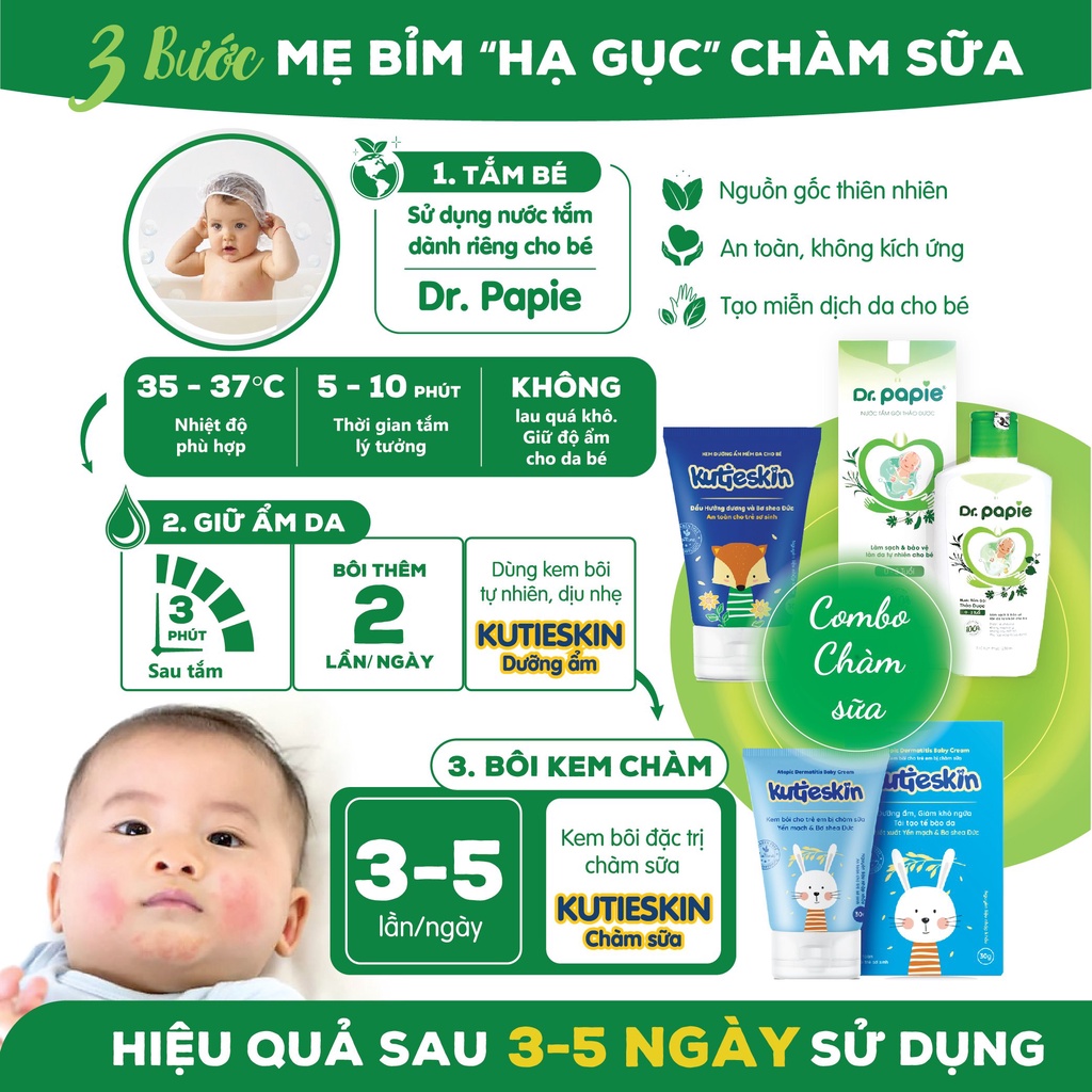 KUTIESKIN - Kem Bôi Da Tự Nhiên Chăm Sóc Làn Da Bé [Dưỡng Ẩm/ Chàm Sữa/ Mẩn Ngứa, Hăm] (Tuýp 30g)