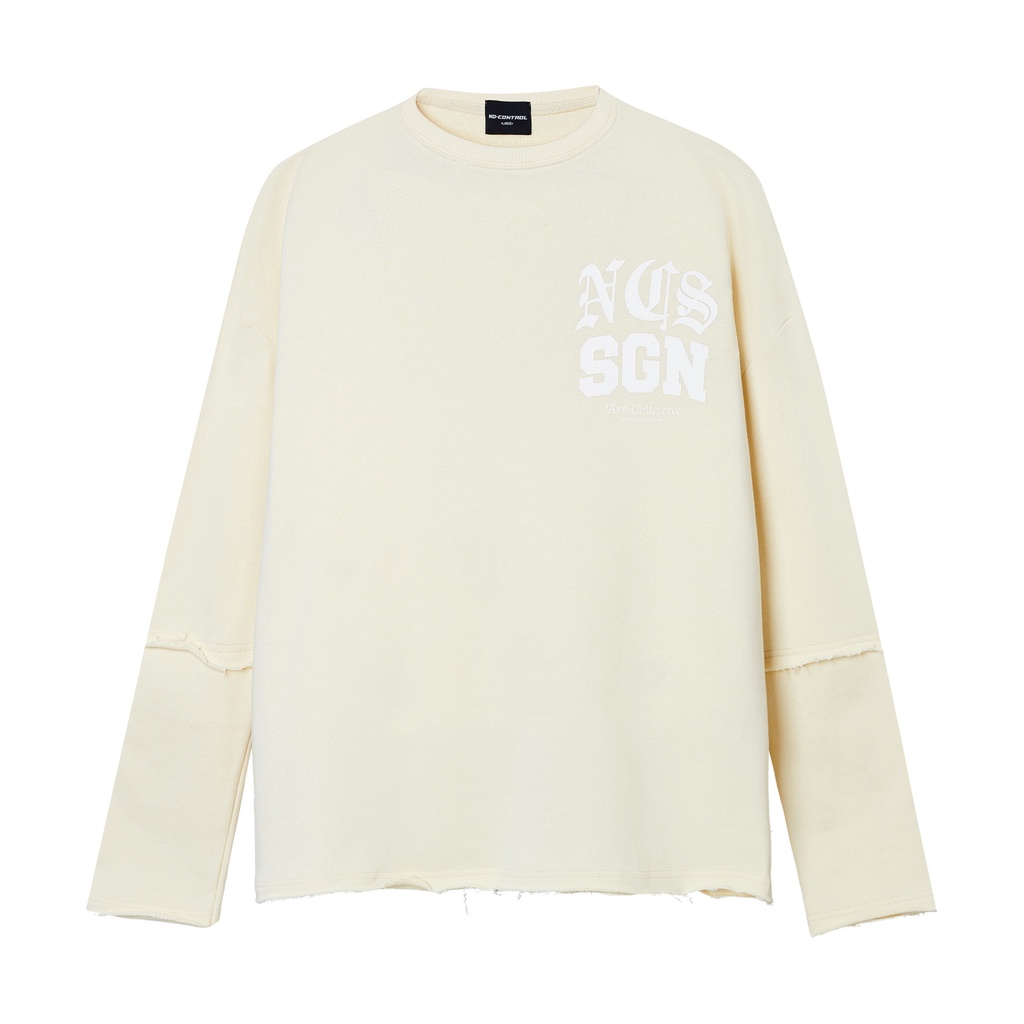 Áo sweater No-Control Studio - HOME SWEATER (CREAM)