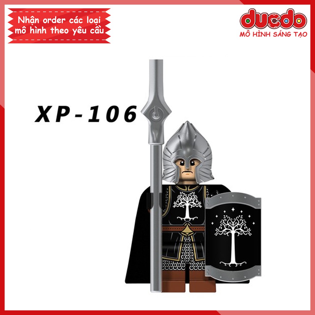 Minifigures lính Gondor The Lord Of The Rings chúa nhẫn giáp xịn - Đồ Chơi Lắp Ghép Xếp Hình Mini Mô hình Koruit 1014 KT