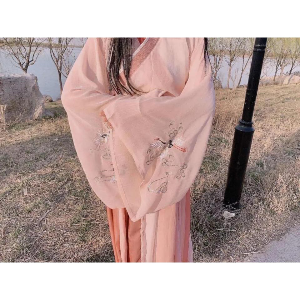 (CÓ SẴN) Hán phục Đào Hoa Ký thắt eo remake kèm yếm | BigBuy360 - bigbuy360.vn