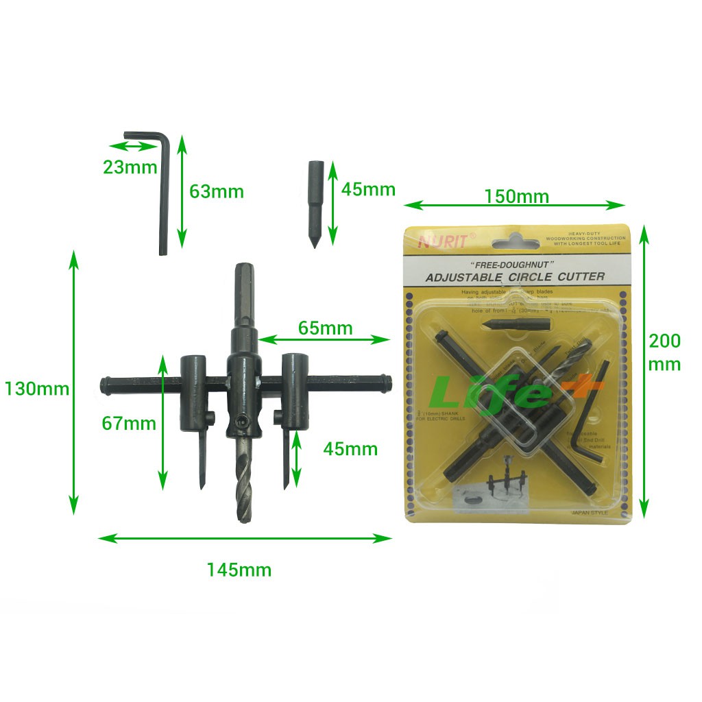 Mũi khoan khoét lỗ thùng loa, lỗ đèn thạch cao âm trần 30mm-120mm