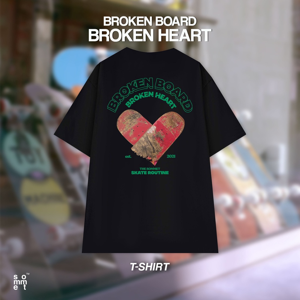 Áo Thun Unisex Local Brand The Sommet Màu Đen Oversize Broken Board - TCT03