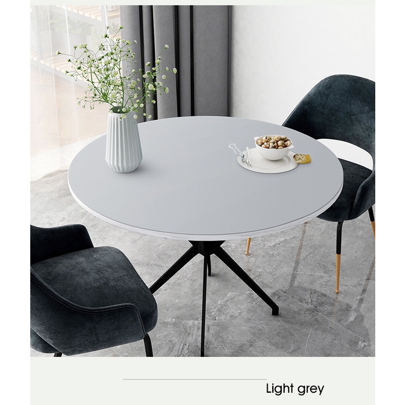 Khăn Trải Bàn Tròn 120cm Chất Liệu Giả Da Chống Thấm Nước / Dầu Cách Nhiệt/Tấm lót trải mặt bàn chất