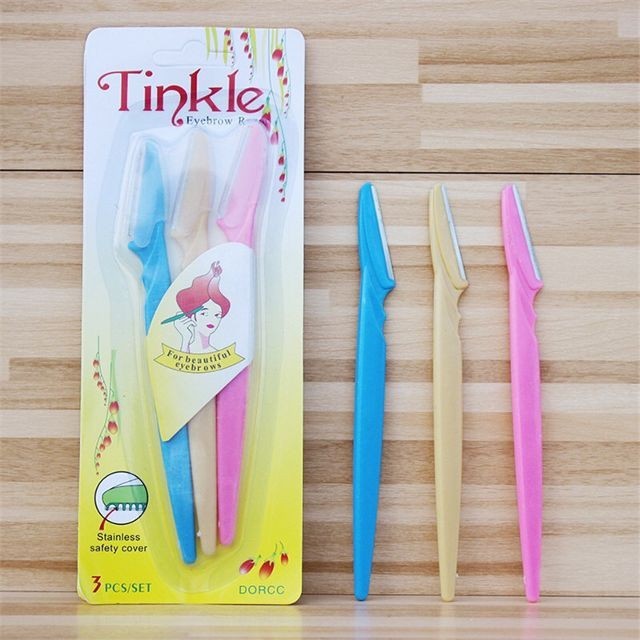Vỉ 3 cây dao cạo chân mày Tinkle LI-0001B3