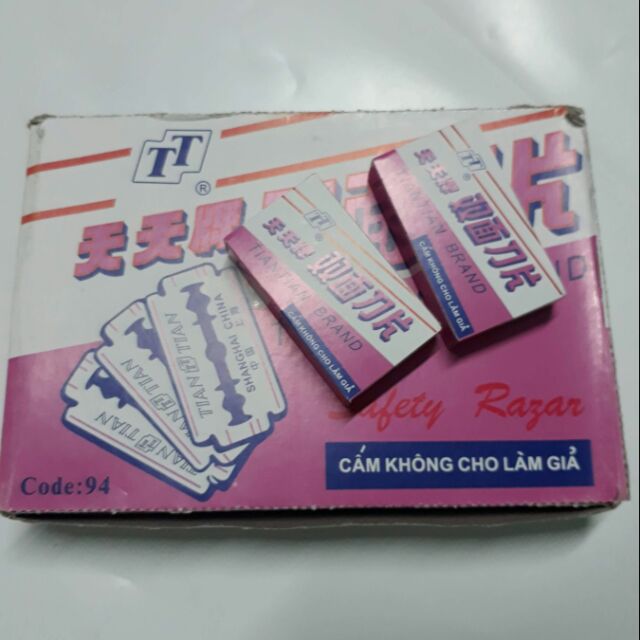 Sỉ 20 hộp lưỡi lam tím (mỗi hộp 10 lưỡi)