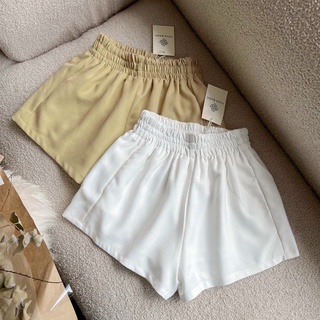 Quần short vải lưng thun chất dày dặn dola quần lưng thun trơn
