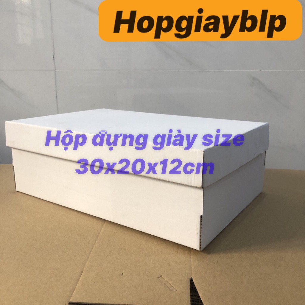 HỘP ĐỰNG GIÀY SIZE 30X20X12CM GIẤY TRẮNG