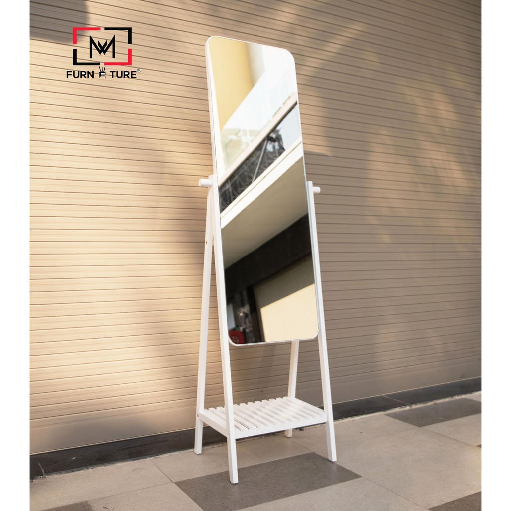 GƯƠNG SOI TOÀN THÂN TRÀN VIỀN KỆ CHỮ A - FRAMELESS MIRROR SHELF