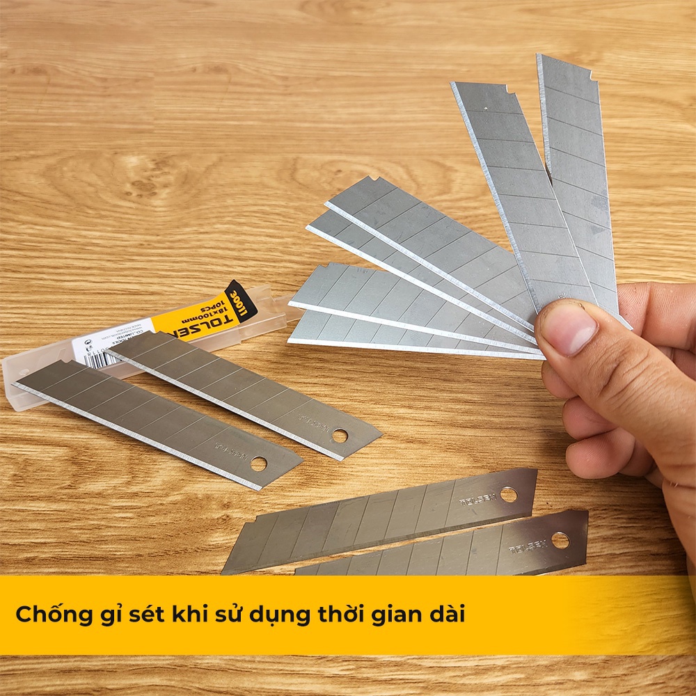 Lưỡi Dao TOLSEN 30011 Chính Hãng Hộp 10 Lưỡi Siêu Bén