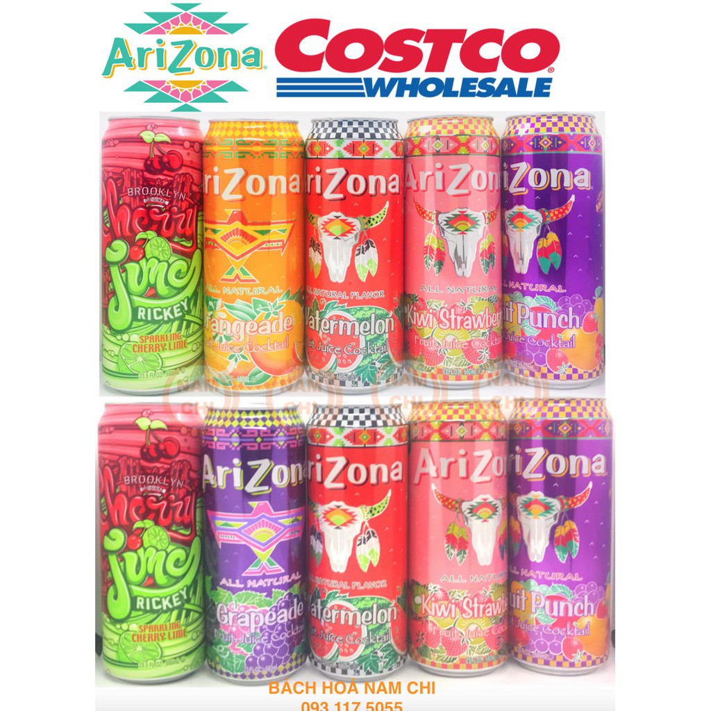 [12 LOẠI] NƯỚC NGỌT TRÀ TRÁI CÂY MỸ ARIZONA LON 458ML 500ML 680ML UỐNG SIÊU NGON LON SIÊU TO KHỔNG LỒ (CHUẨN USA)