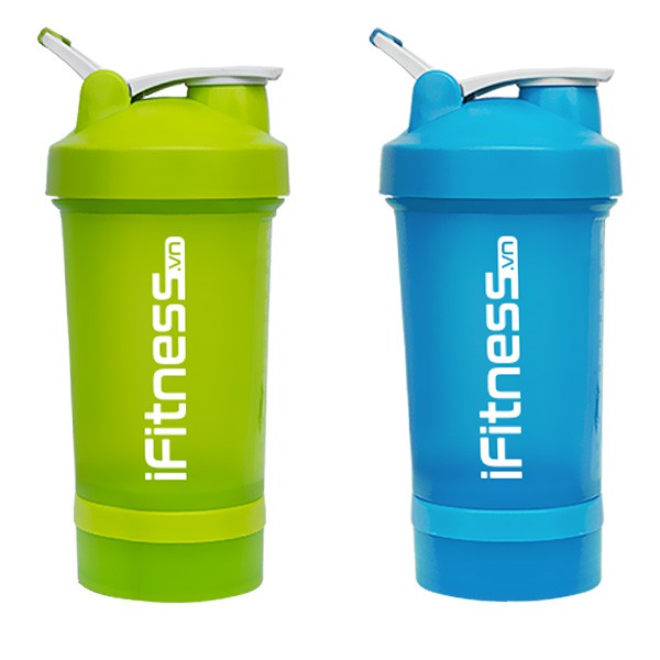 Combo 2 Bình lắc iFitness Pro Shaker 4-in-1 Cao Cấp