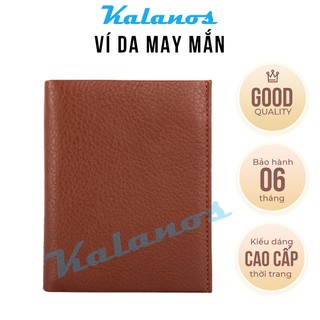 Ví nam da bò cao cấp Kalanos KBN070-Nau, Ví da bò đẹp
