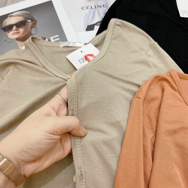 Áo cúc đũi  cadigan ❤️khoác mỏng phong cách Hàn Quốc