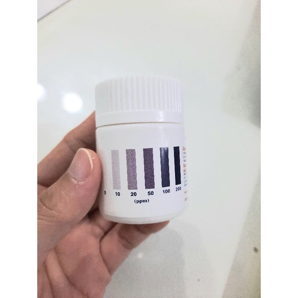 Giấy test chlorine giấy thử clo  5-200ppm Hộp 105 que thử clo