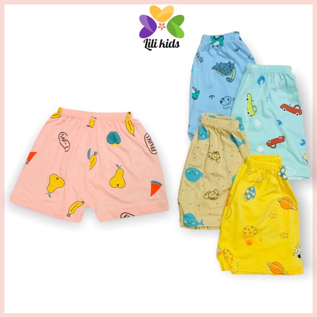 Quần đùi chục cho bé trai và bé gái LILIKIDS chất liệu thun lạnh thông hơi mềm mịn QC01