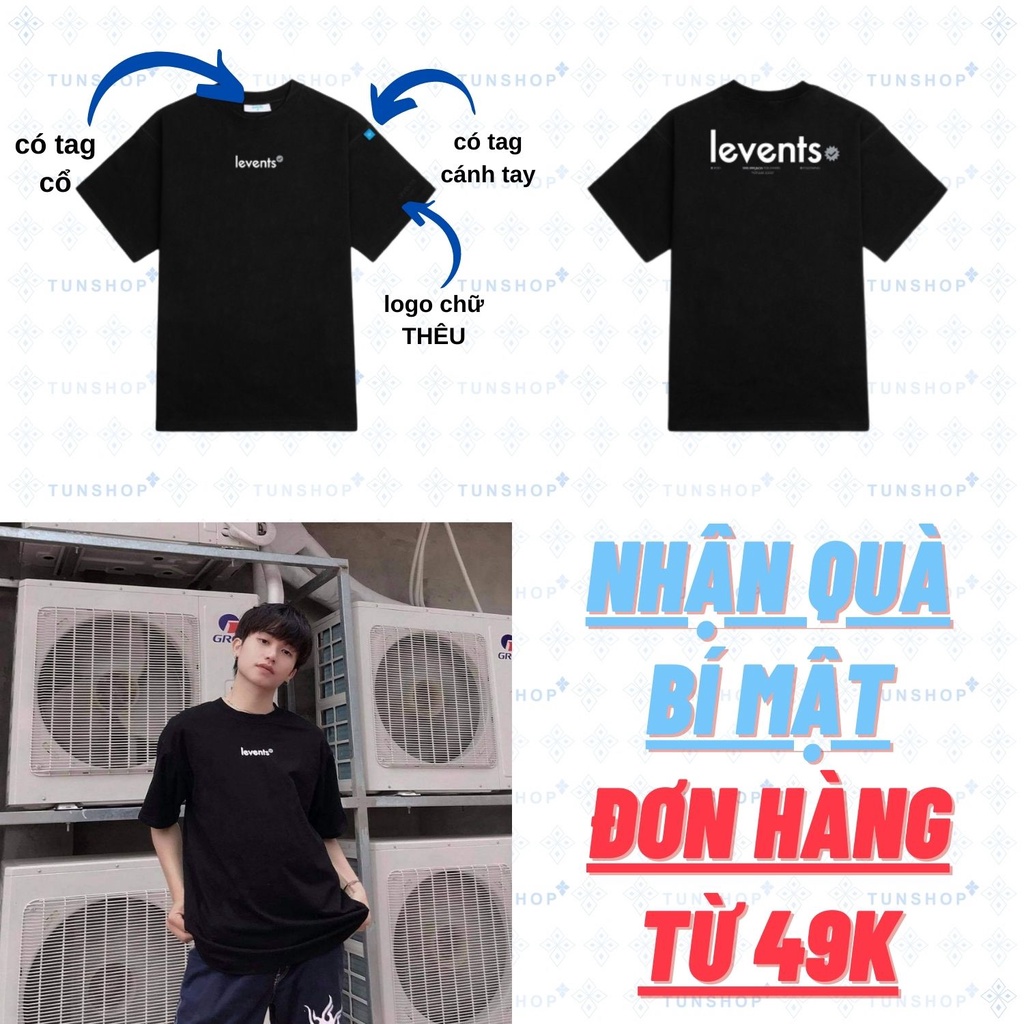 Mua Áo Thun Lì Ven Popular Logo Black While Đen Chữ Levent Trắng Unisex ...