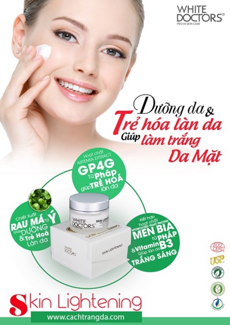 Kem White Doctors Skin Lightening Trắng Da Ngừa Lão Hóa