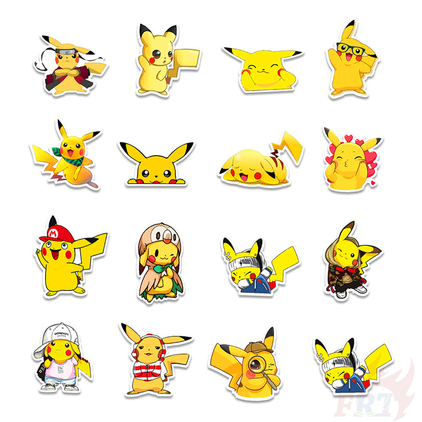 ❉ Pikachu Series 01 - Anime Pokemon Go Character Stickers ❉ 50Pcs/Set Fashion DIY Decals Doodle Stickers