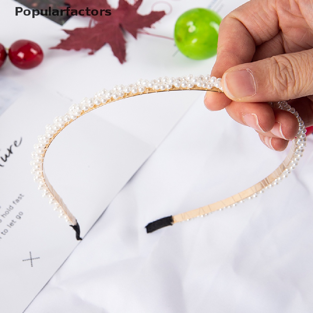 (Bán Chạy) Băng Đô Đính Ngọc Trai Nhân Tạo Phong Cách Hàn Quốc Cho Nữ