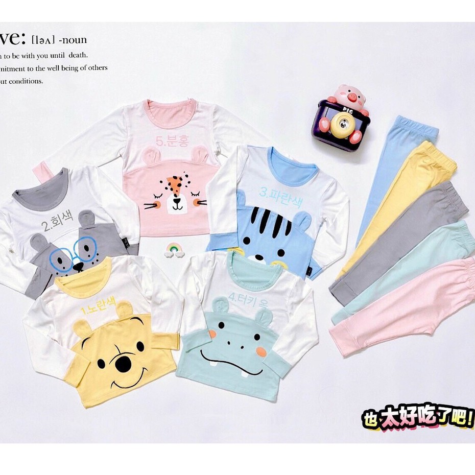 [HCM] Đồ bộ thu đông trẻ em tay dài quần dài, Mẫu mặt pet cute, Cotton thun lạnh Minky Mom, vải Sài Gòn loại 1