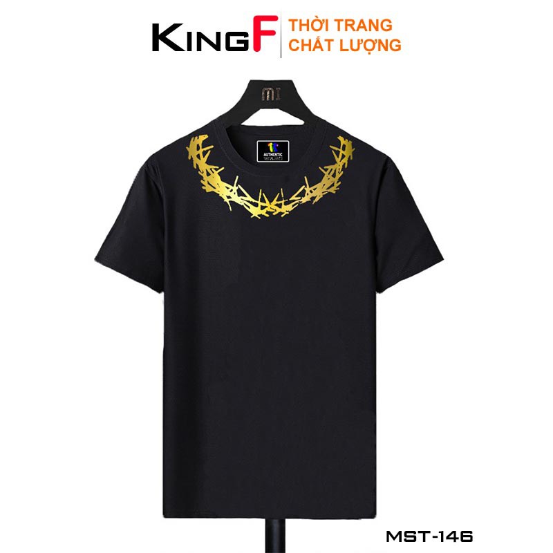 Áo thun nam TAY NGẮN FORM VỪA in hình KingF Áo phông form rộng Nam Nữ CHIẾC VÒNG - In decal - Cotton thoáng mát