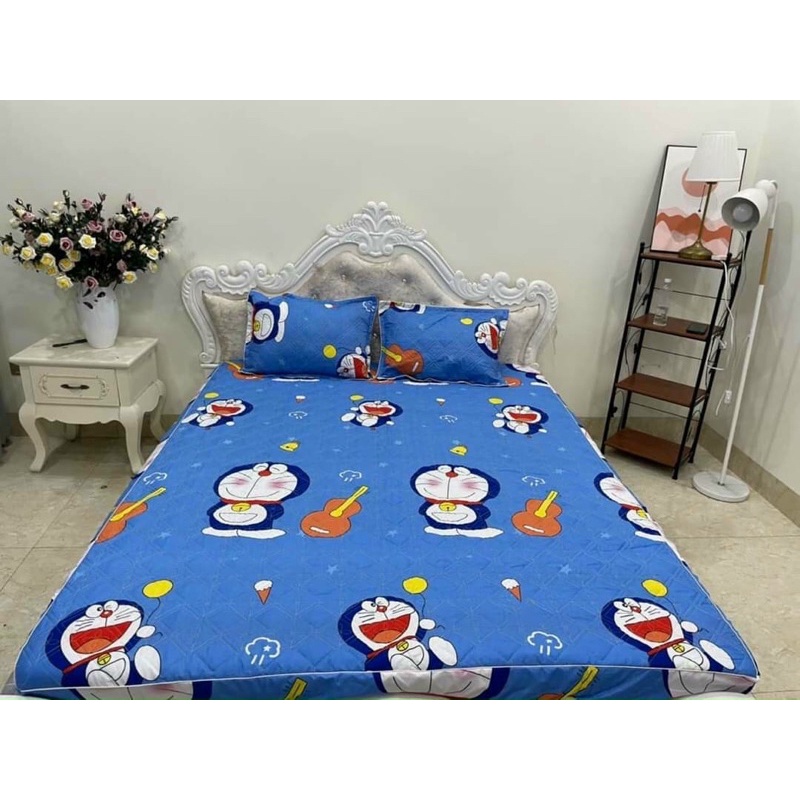 (Set 5 món) Bộ Chăn Ga Gối Trần Bông Đủ size(ga chun trần bông)