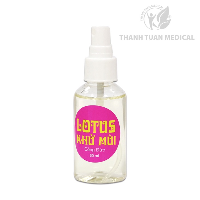 Xịt khử mùi LOTUS Công Đức – Giúp ngăn ngừa mùi hôi trên cơ thể: Hôi chân, hôi nách... thơm mát suốt 24h