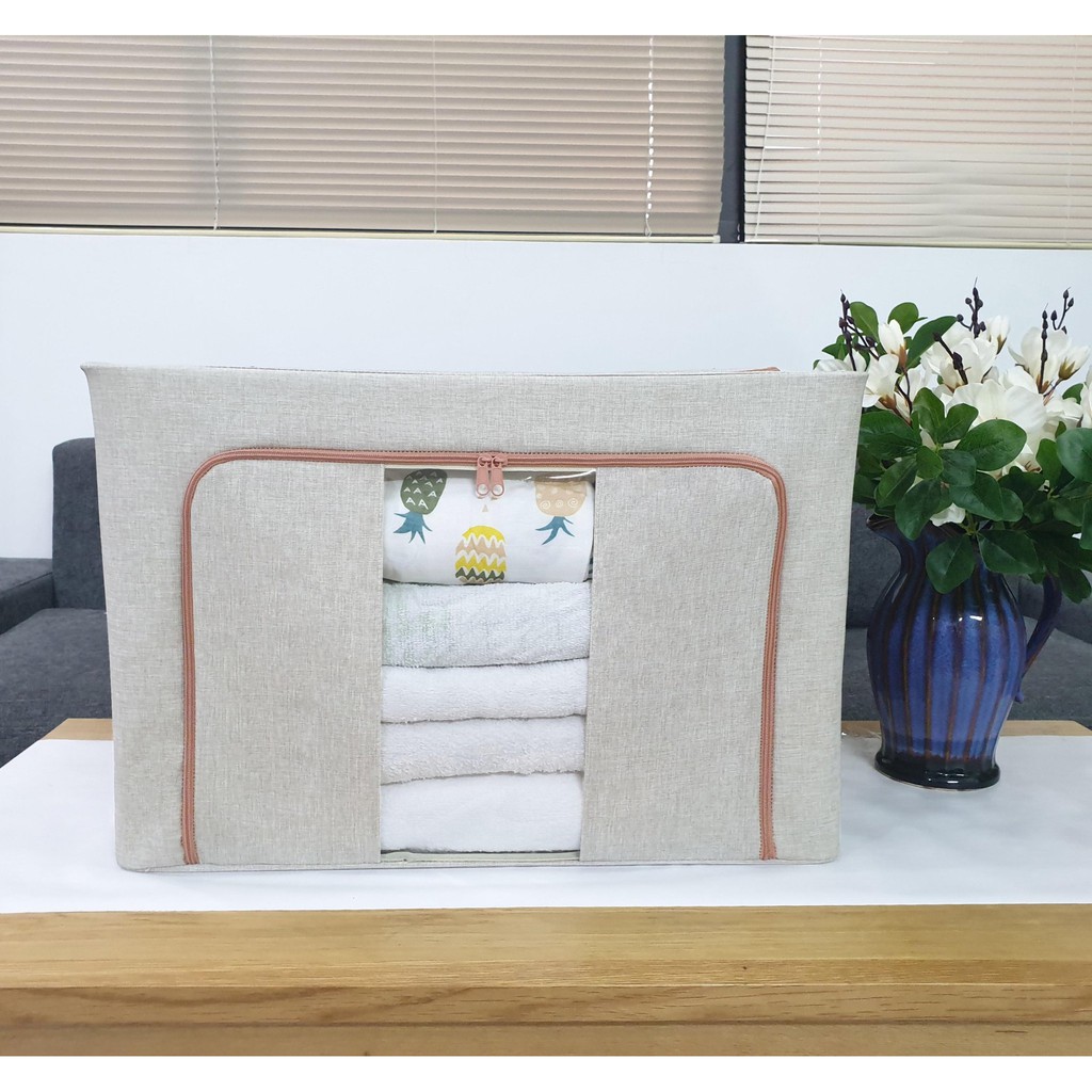 Thùng đựng chăn vải canvas khung thép siêu bền phong cách Bắc Âu 600D