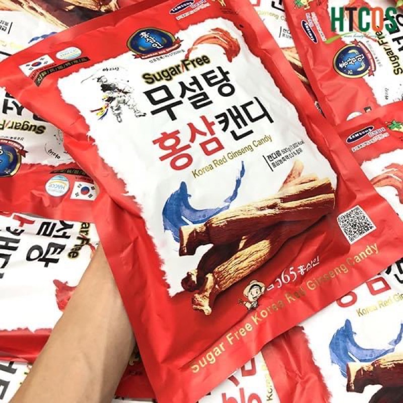 Kẹo Hồng Sâm Không Đường Đỏ 500Gr