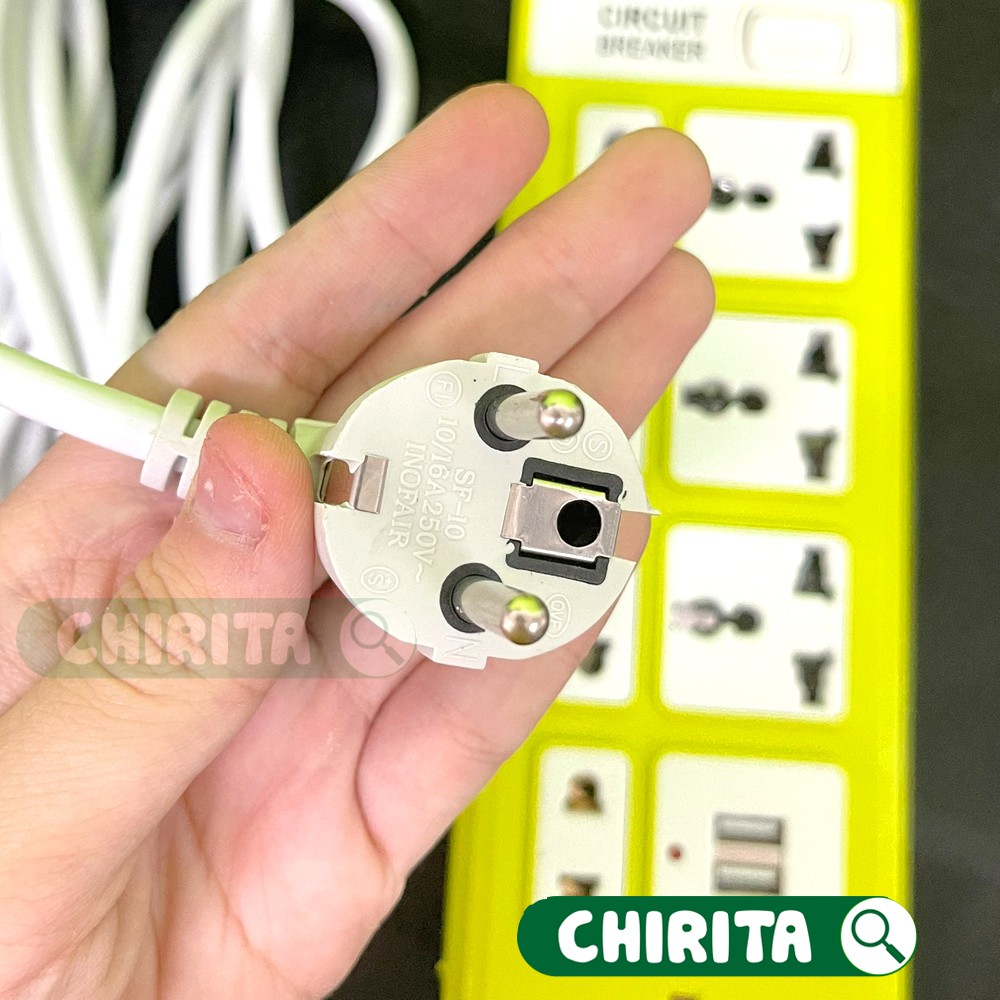 Ổ Cắm Điện Đa Năng CIRCUIT ( 2 Cổng USB) - Ổ Điện Thông Minh Chống Giật CHIRITA