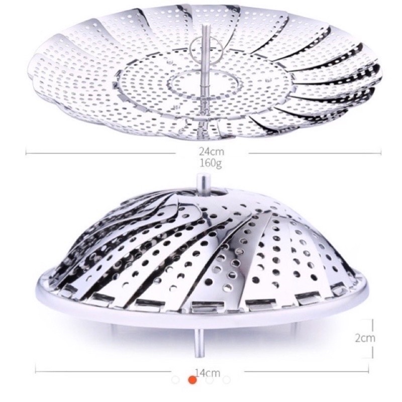 Xửng Hấp Inox 3 Chân Gấp Gọn Khay Hấp Xôi Inox Xoè tiện ích cho các mẹ