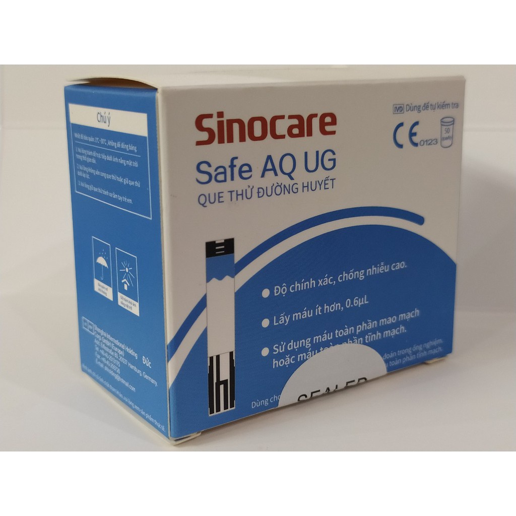 ✅ [TẶNG 50 KIM] Que Thử Đường Huyết- Safe AQ UG, (Máy 2 Trong 1) -VT0364 | Y Tế Vạn Thành