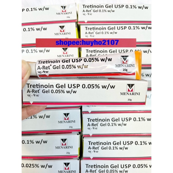 Kem Gel Giảm mụn, mờ thâm nám, chống lão hóa Tretinoin Aret 20g.
