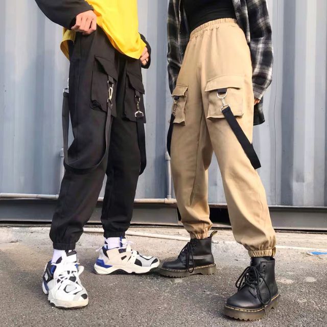 (Sẵn đen S_Order) 007 Quần jogger kaki nam nữ túi hộp 2 xích boxpant hiphop