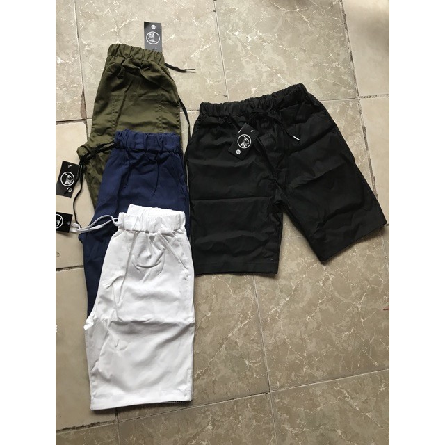 Quần shorts kaki lưng thun, đùi nam ( Kèm Hình thật )