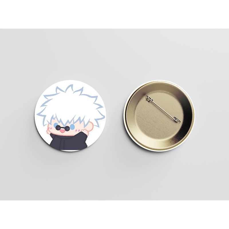 Huy hiệu cài áo IN HÌNH JUJUTSU KAISEN VER TẬP THỂ DỤC anime chibi dễ thương tiện lợi
