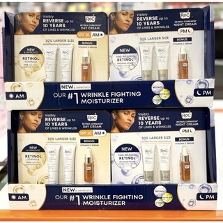 Set kem dưỡng ban đêm - ban ngày RoC Retinol + serum Vitamin C RoC