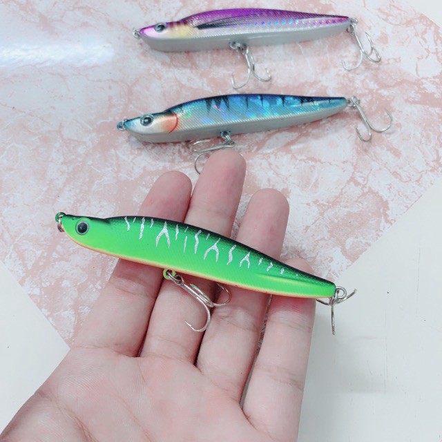 mồi cá giả dài 10cm nặng 8g câu lure + câu sông + câu hồ mồi siêu nhậy y hình 03