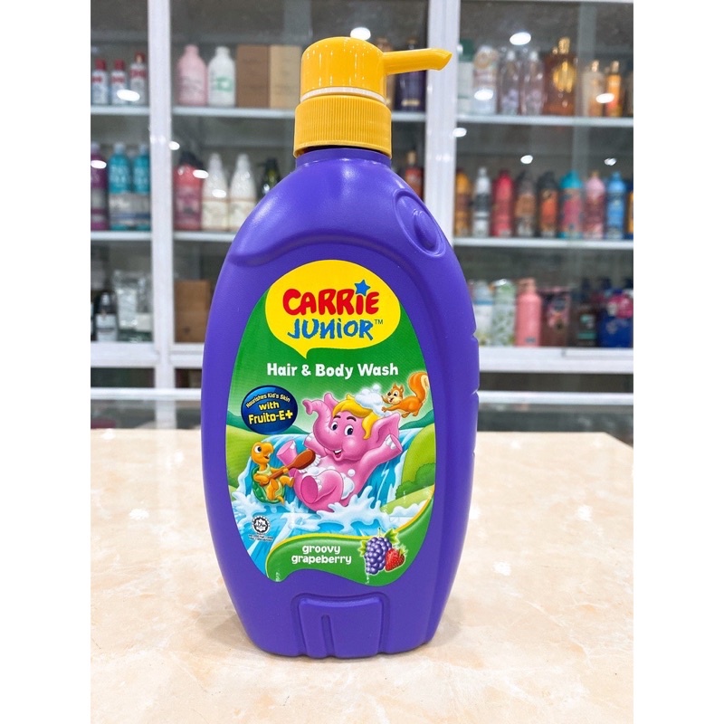 Sữa tắm gội toàn thân cho bé Carrie Junior 700g chính hãng + voi bông cao cấp xinh xắn