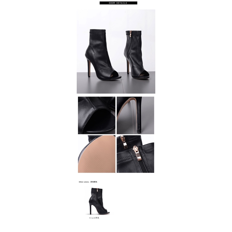 Giày bốt cao gót hở ngón mũi vuông thiết kế mới quyến rũ thời trang dành cho nữ 2021 | BigBuy360 - bigbuy360.vn