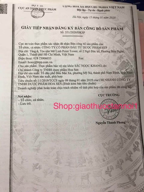 Viên uống sắc Ngọc khang